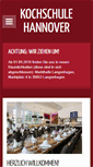 Mobile Screenshot of kochschule-hannover.de